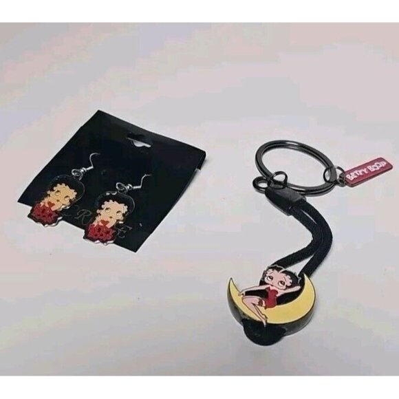 Betty Boop Handbags - Betty Boop Earings And Key Chain Bundle